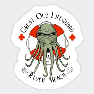 Great Old Lifeguard - light background Sticker